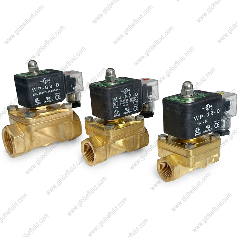 CS FLUIDPOWER 2/2-way solenoid valve of forged brass body for general application